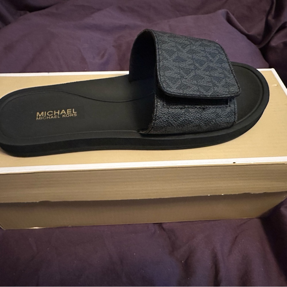 Michael Kors Black Slide Sandals for Women